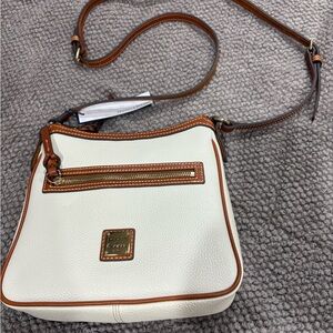 Dooney & Bourke Pocket Crossbody NWT Cream and Tan Bag
